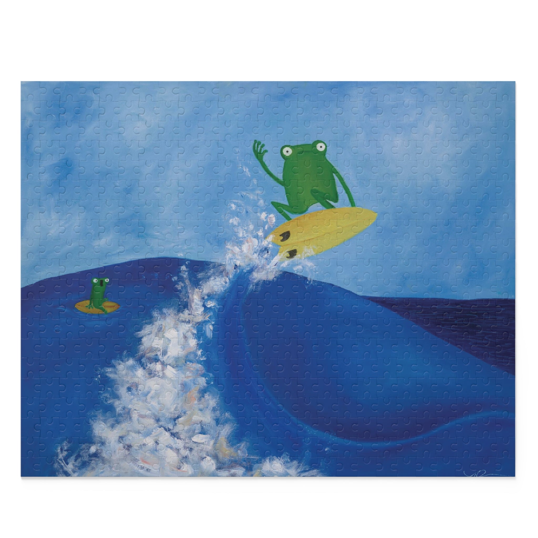 Rippit Surfing Frog Jigsaw Puzzle