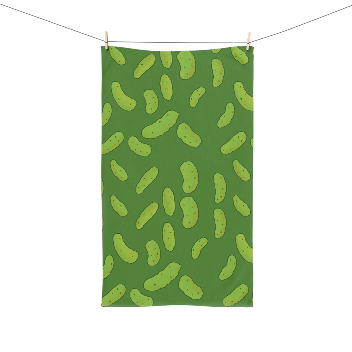 Dill Pickle Pattern Hand Towel