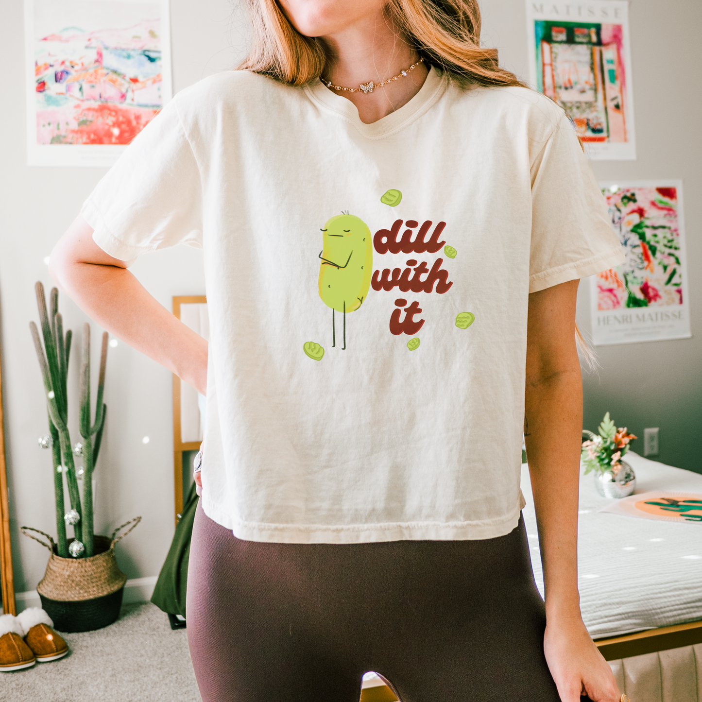 Dill with it Pickle Cropped Tee