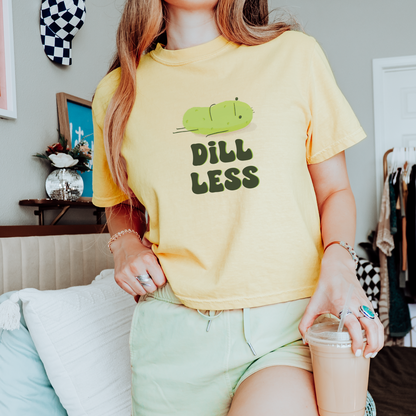 Dill Less Pickle Cropped Tee