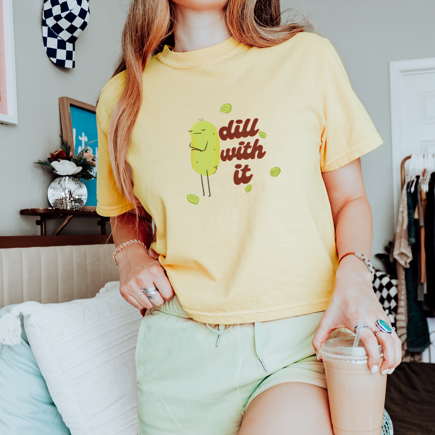 Dill with it Pickle Cropped Tee