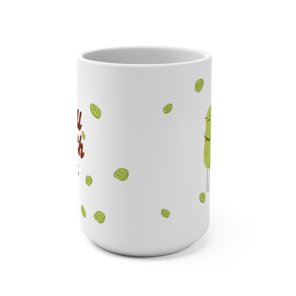 Vintage Pickle Mug Ceramic "dill with it" pun