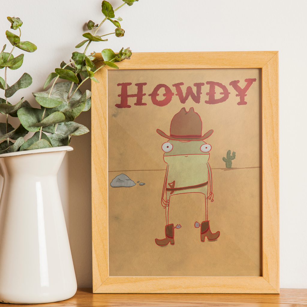 Howdy Frog Print