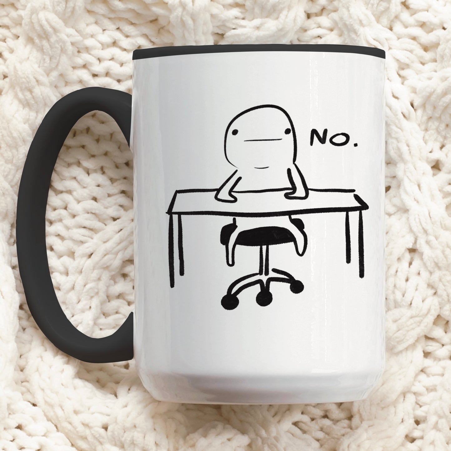 Front and Back Boss Person Ceramic Mug