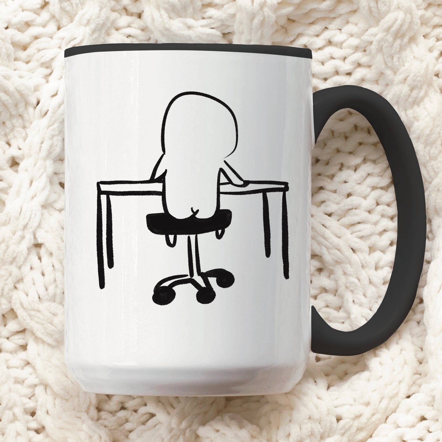 Front and Back Boss Person Ceramic Mug