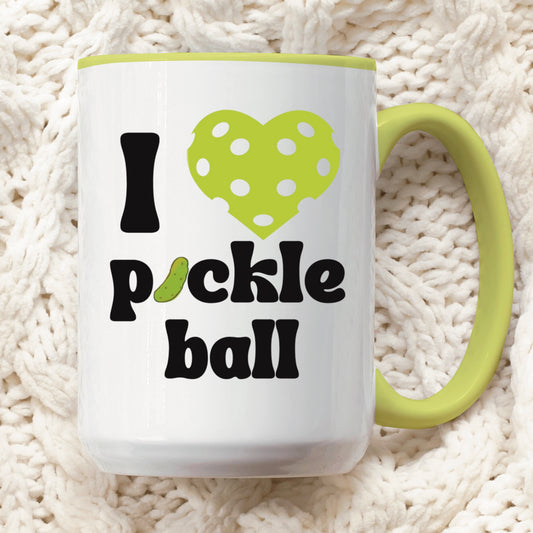 Heart Shaped Pickleball Mug