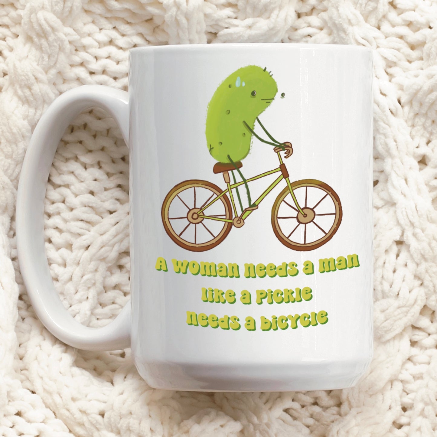 Funny Pickle Bicycle Mug