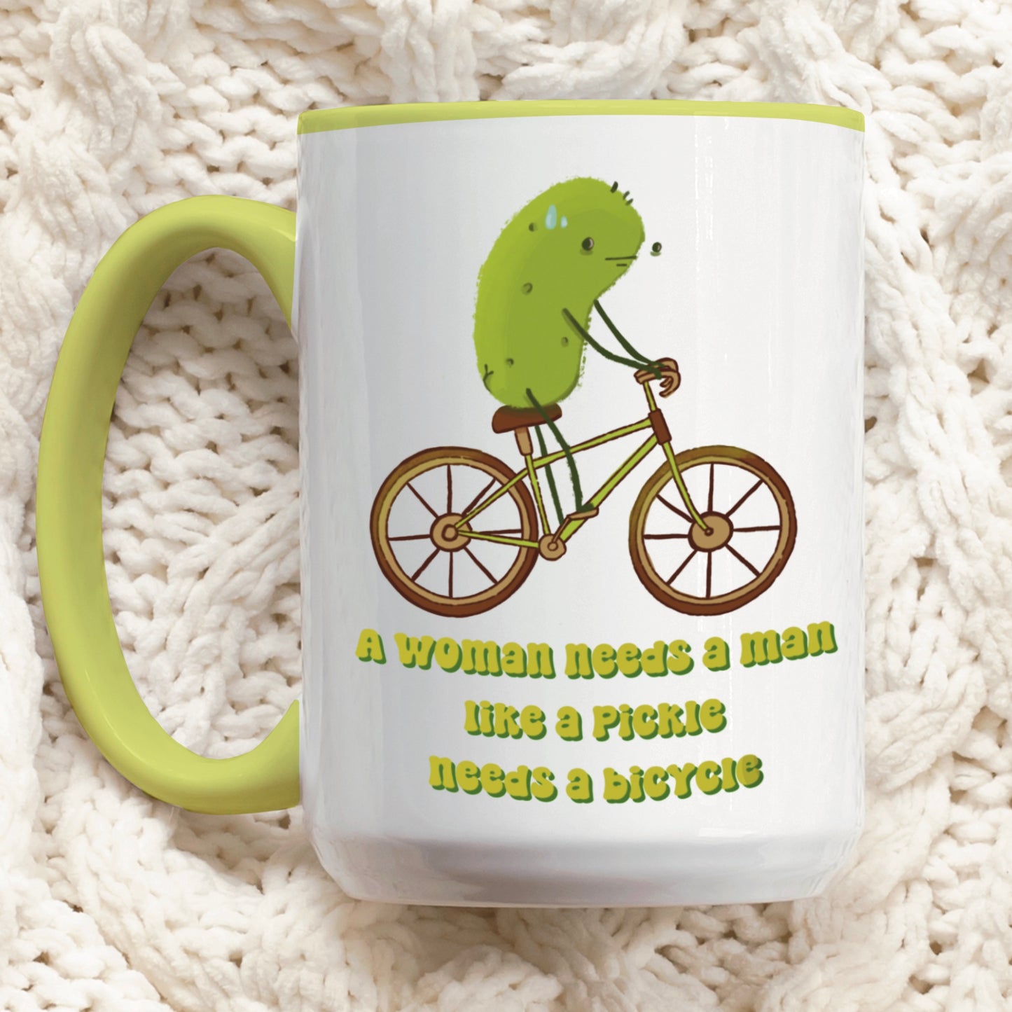 Funny Pickle Bicycle Mug