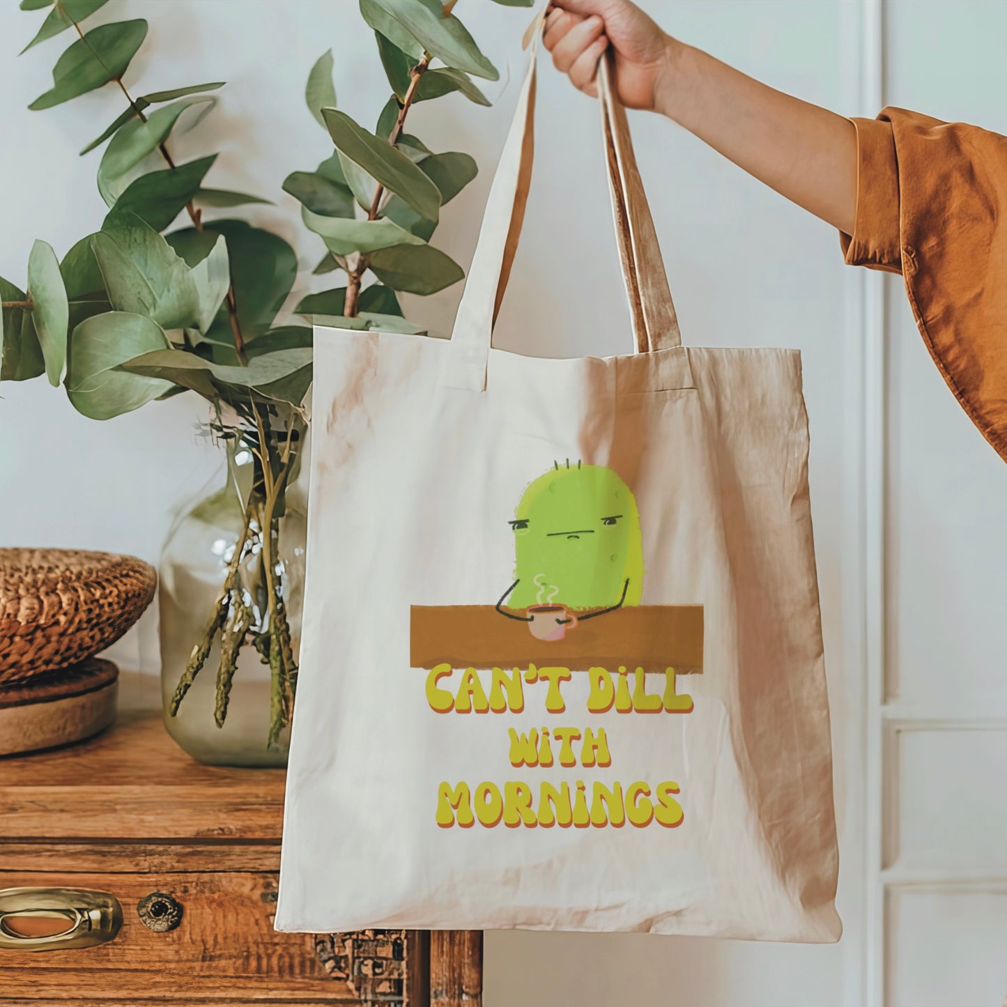 Can't dill pickle tote bag