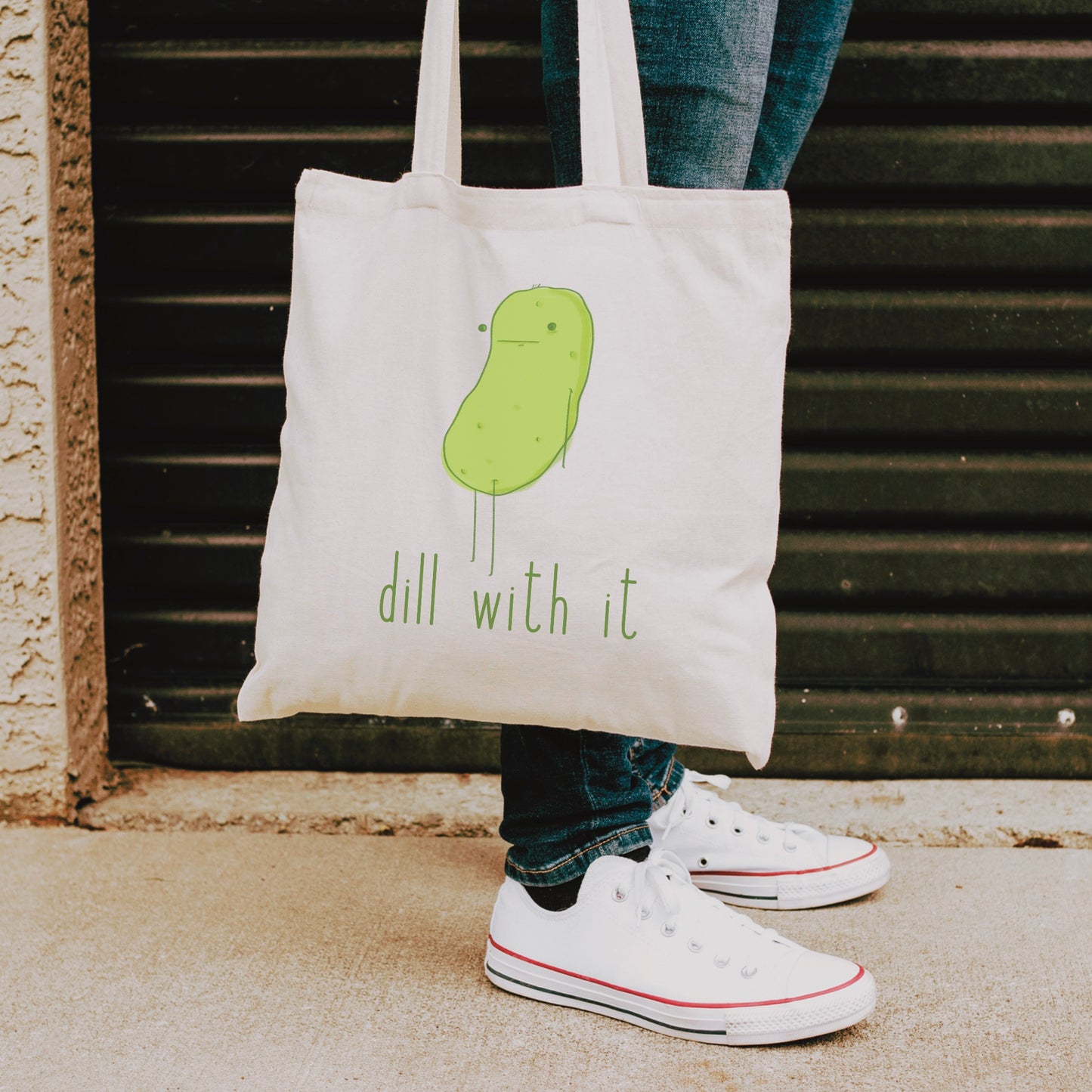 Dill with it pickle pun bag