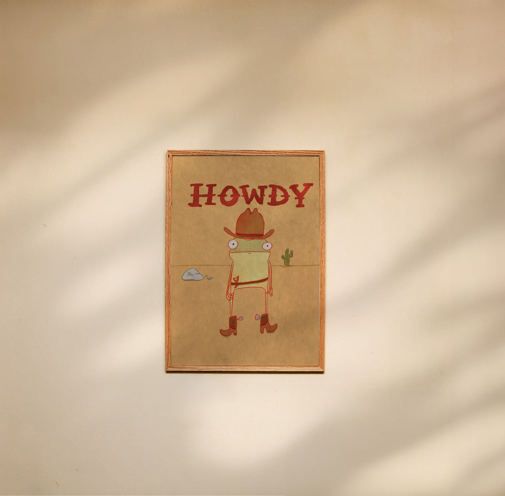 Howdy Frog Print