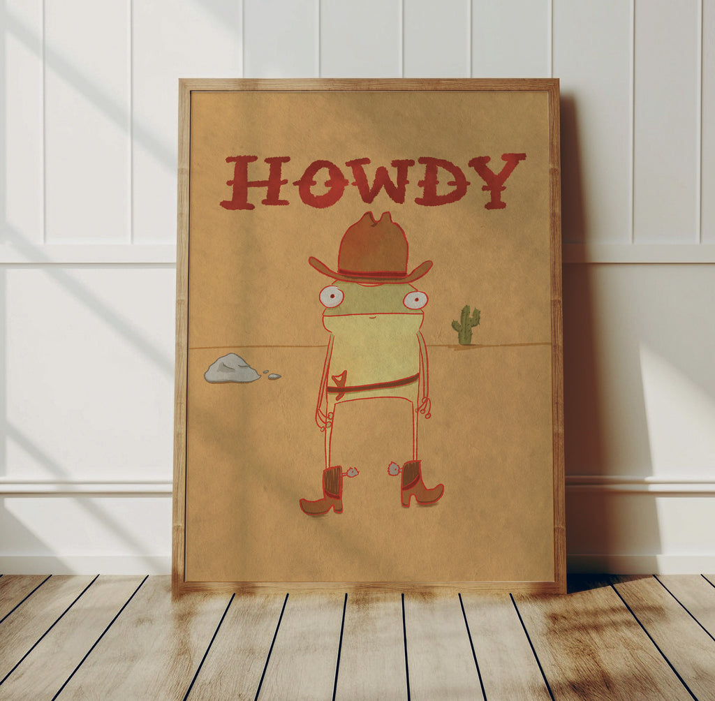 Howdy Frog Print
