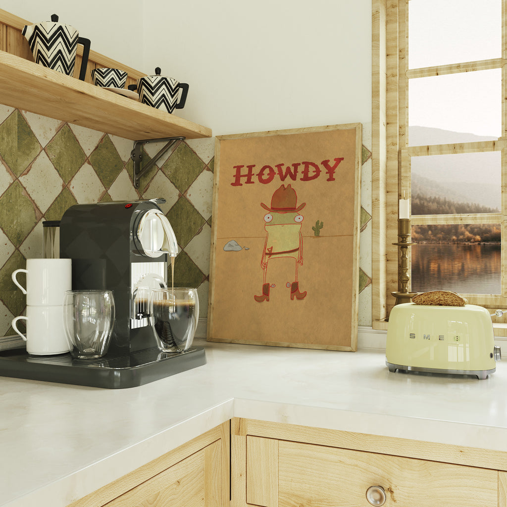 Howdy Frog Print