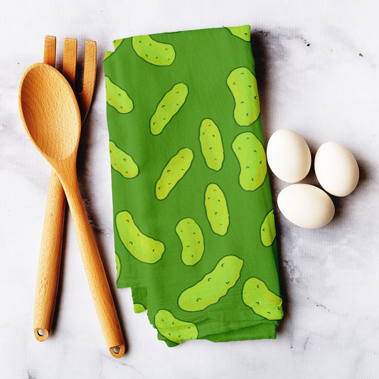 Dill Pickle Pattern Hand Towel